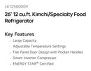 LG 김치냉장고-26" 12 cu.ft.(339.8L) Kimchi/Specialty Food Refrigerator