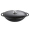 Schulte-Ufer RUSTICA WOK, Black, with storage grid and glass lid
