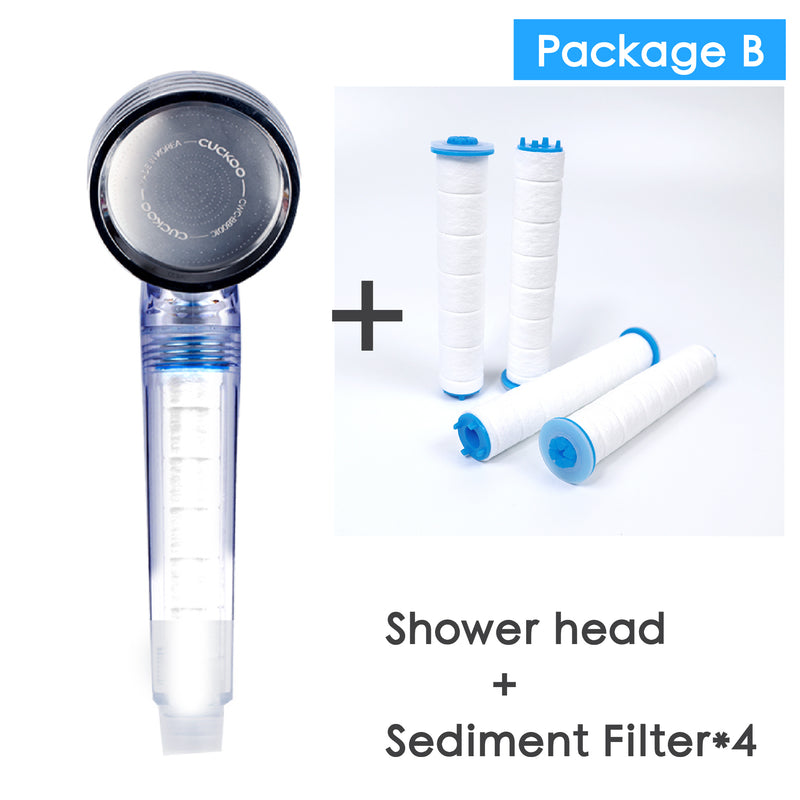 Cuckoo Shower Filtered Head Advanced (쿠쿠 샤워 클린 헤드 고급형) CWC-CB001C *2+1* 2개 결제 시 3개 배송!!