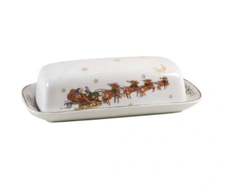 Christmas Story Covered Butter dish 8" x 3.75" (136)